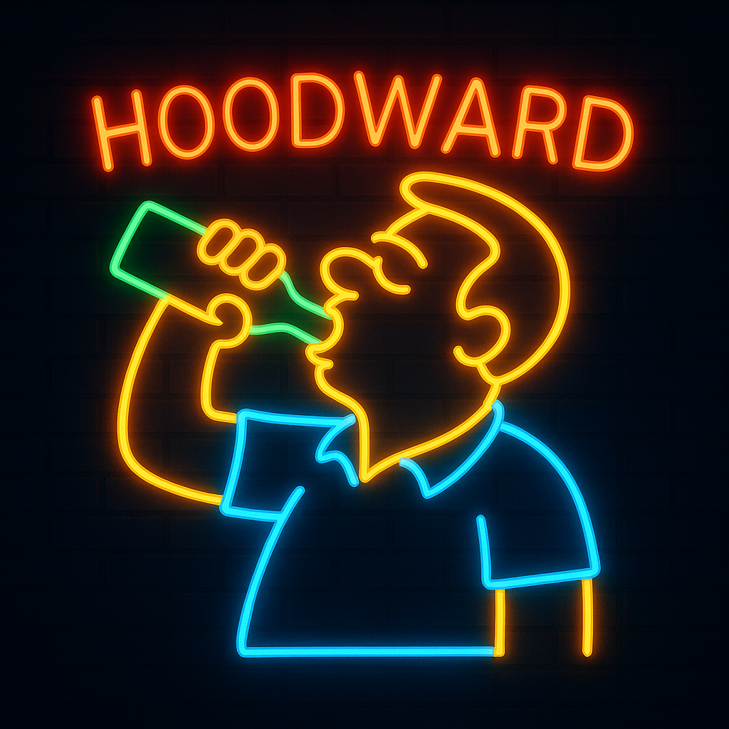Woodward neon sign